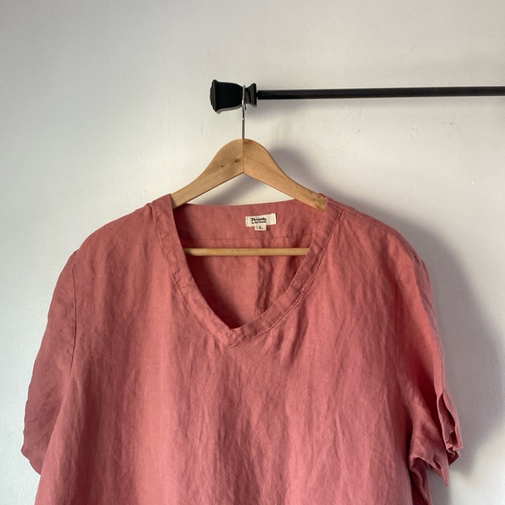 Bed Threads L Linen V Neck Top - Picture 6 of 14
